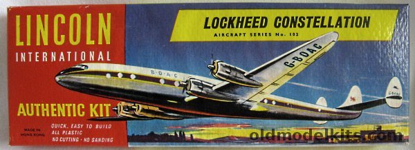 Lincoln 1/140 Lockheed Constellation - BOAC, 102 plastic model kit